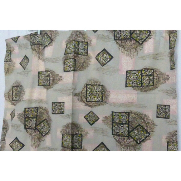 MCM Curtain Panels Pink Gold Vintage 42x54ea Lot of 2 Atomic Decor Barkcloth - Picture 2 of 13